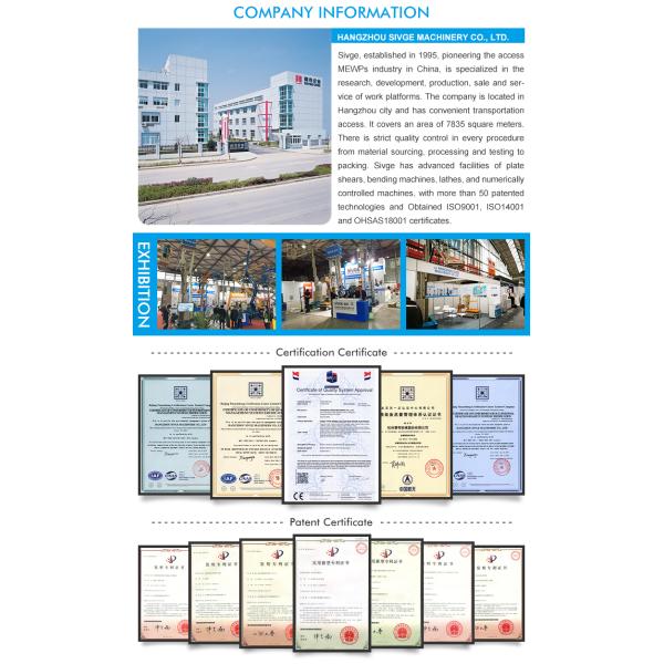 Indoor Outdoor 14m Electric Scissor Lift Platform