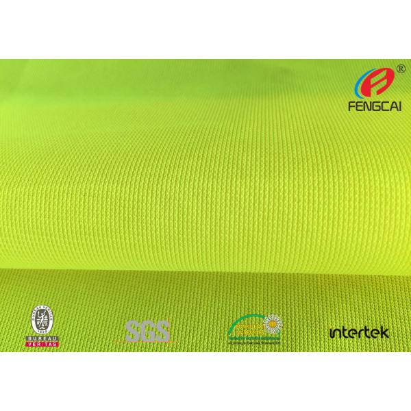 Durable Reflective Fluorescent Material Fabric , Green Reflective Fabric Clothing