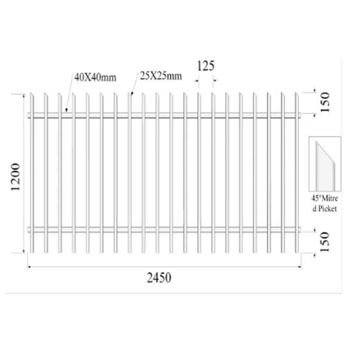 Hercules Fence Panels 2100mm X 2400mm, High-Quality Hercules Steel Security Fencing