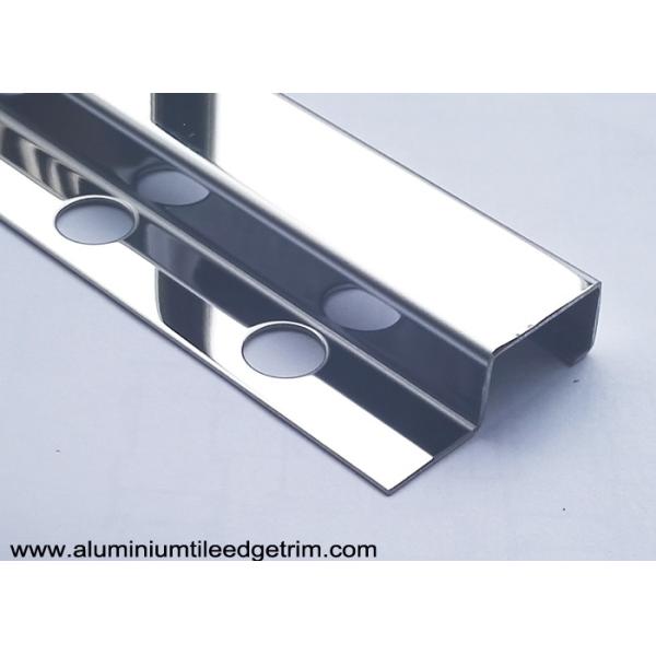 Spainish Square Edge Stainless Steel Tile Corner Trim With 8K Mirror Effect