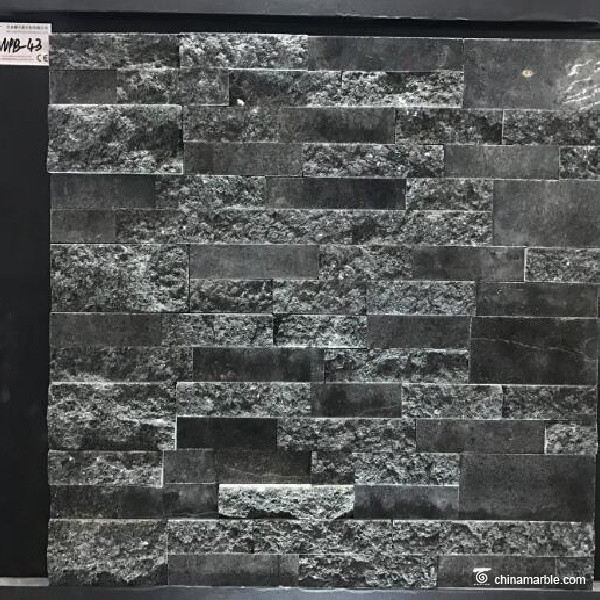 Natural stone , Chinese Black Granite Wall Stone Cladding Ledge Stone