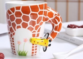 15 Oz 450ml Giraffe 9cmx11cm 3D Ceramic Mugs