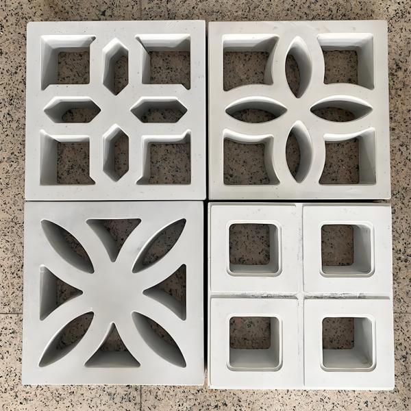 Interiror And Exterior Wall Design White Decorative Concrete Screen Block Hollow Brick Garden