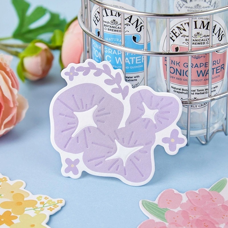 Scented Greeting Card Set With Die-Cut Floral Cards And Envelopes