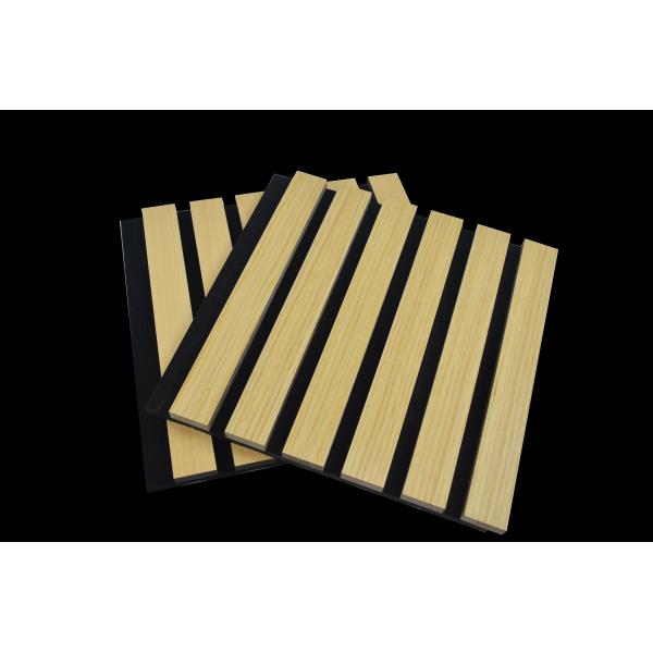 Wooden Fireproof Slat Wall Acoustic Panels Hot Melt Adhesive 600*2800*21Mm