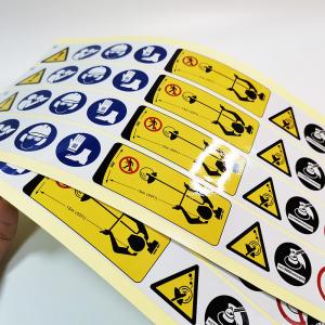 Cheap Offset Printing Custom Reflective Stickers Rectangular BOPP Safety Warning Label for sale