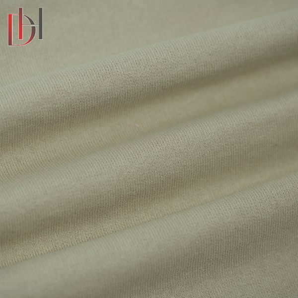 Khaki Brown 100% Cotton Hoodie Fabric 410gsm For Winter Spring Sportswear