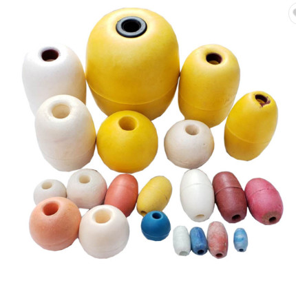 Orange EVA Fishing Net Floats / Plastic Fishing Floats Bullet Shape