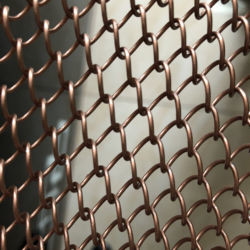 Incombustible Robust Woven Wire Curtain , Coil Mesh Drapery Free Sample