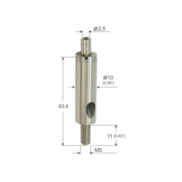 Metal Cable Fastener Brass Cable Gripper Nickel Plated 1.5mm Diameter Wire Rope For Hanging System