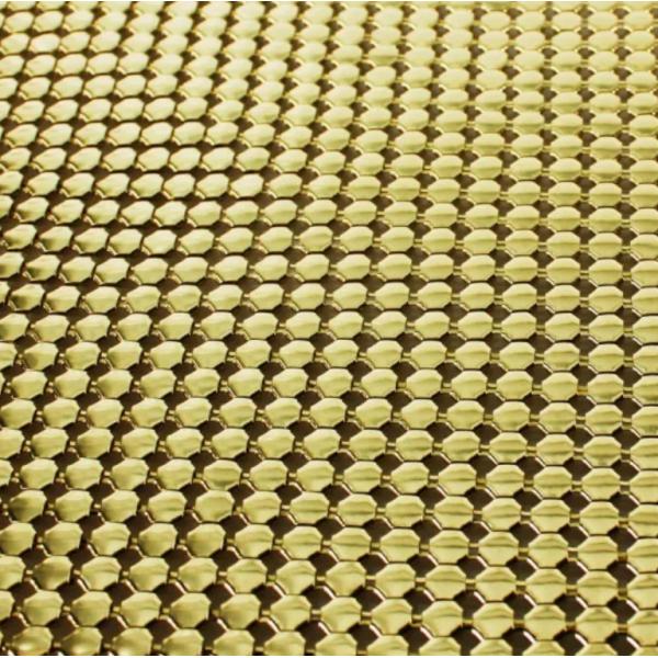 Shimmering Round Woven Metallic Sequin Fabric For Enchanting Wall Art