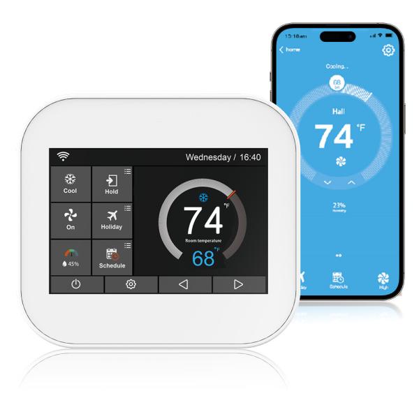 Air Conditioning Wireless Internet Thermostat 240v 10K NTC type 2 With Tuya Controller