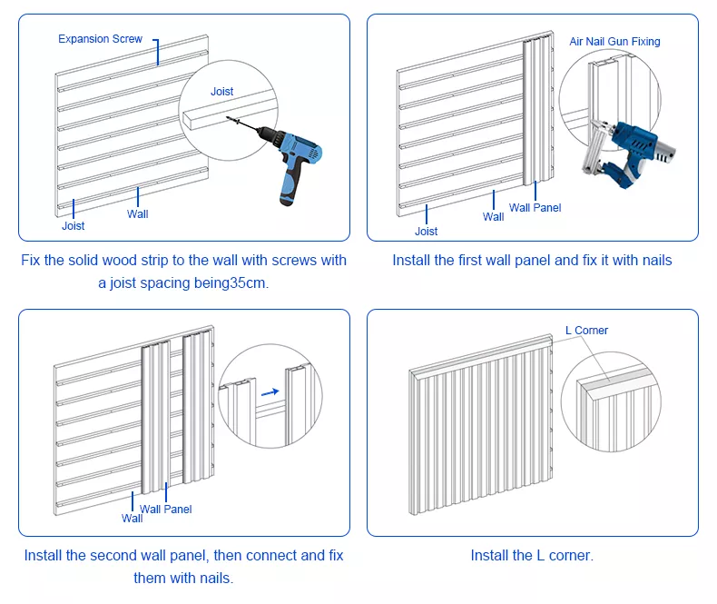 Interior WPC Decorative Wall Panels Easy Install Modern Design Hotel Office
