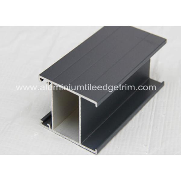 Black Anodised Aluminium Window Profiles Frames , Aluminum Window Extrusion Profiles