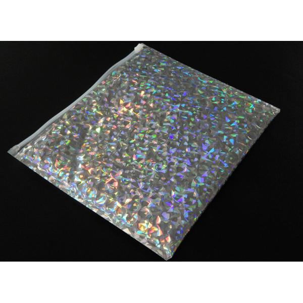 220x160mm Shiny Holographic Bubble Envelope Mailers with Zipper Cosmetic Bubble Jiffy Bag