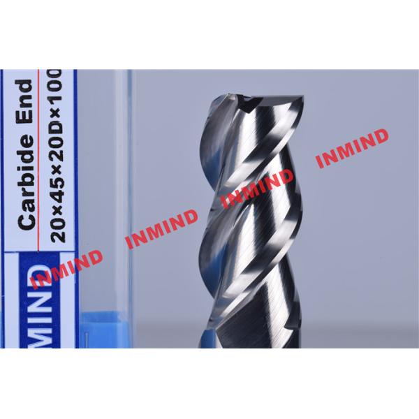 HRC55 HRC60 HRC65 Tialn Coated End Mills For Aluminum / Steel