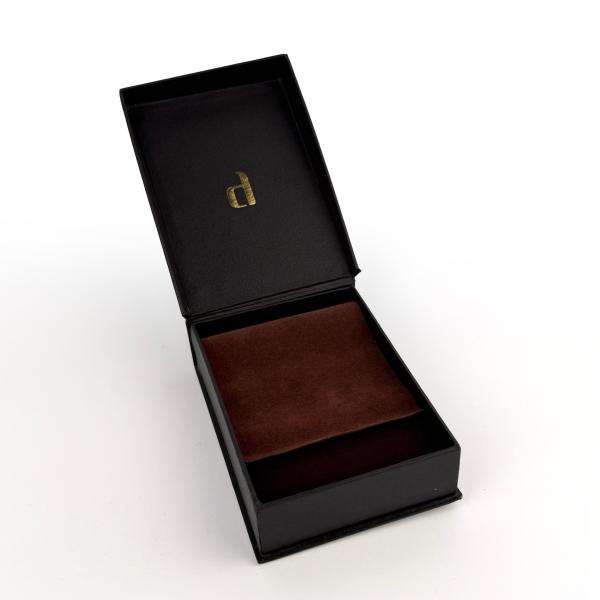 China Wholesales Leather Jewelry Packaging Box Watch Paper Leather Gift Box With Hot Stamping Logo