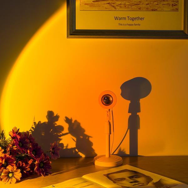 USB DC5V LED Rainbow Sunset Projection Floor Lamp For Home Decor