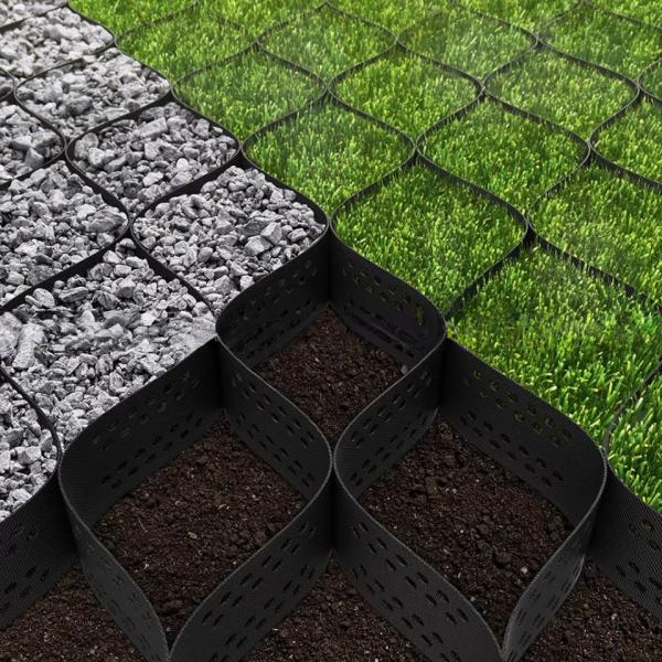 Graphic Design Geo Cell Parking Geocell Road Paver Driveway Geocell Erosion Control Ground Grid Slope Geocell