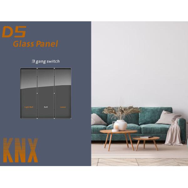 Smart KNX Wall Switch 86mmx86mm Glass Panel Wall Push Button Switch