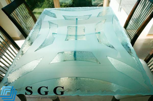 Grade A high quality beveled edge tempered glass coffee table top