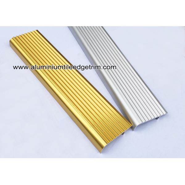 F Type Toothed Anti - Skid  Metal Aluminum Stair Nosing For Tile