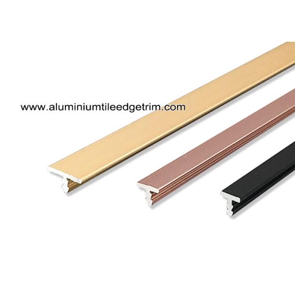 Anodised Aluminium T Moulding Trim Profile For Display Cabinet / Wardrobe Door