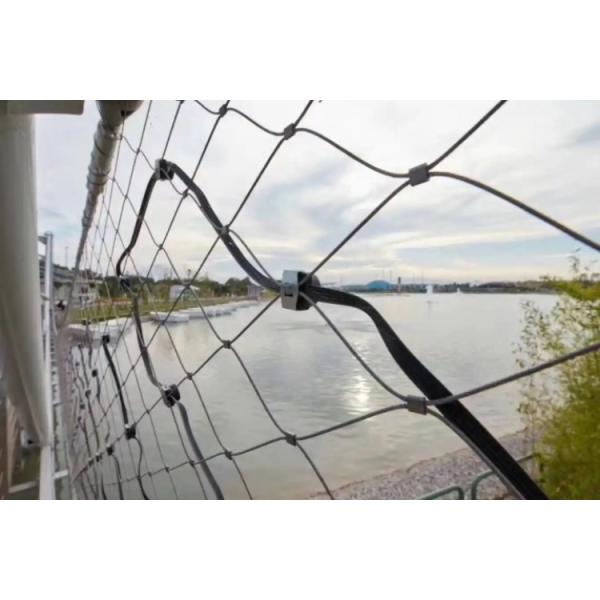 Custom Anti Drop 304 Stainless Steel Rope Mesh 30*30 Rope Net Fence