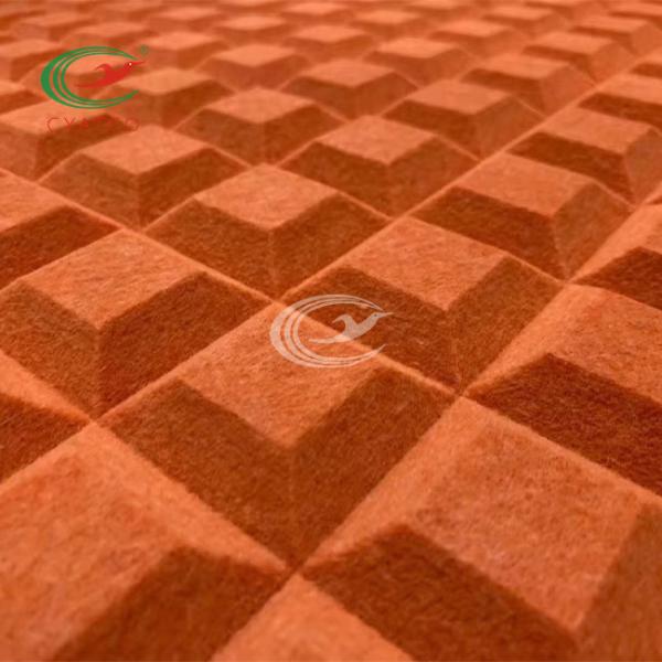 Cube 3D Textured Polyester Fiber Acoustic Panel Soundproof For KTV