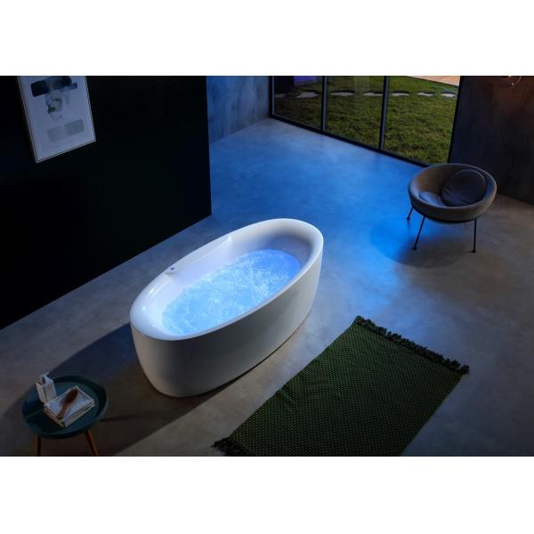Bathtub With LED Bottom Light For Bubble Baths Hidden LED Bubble