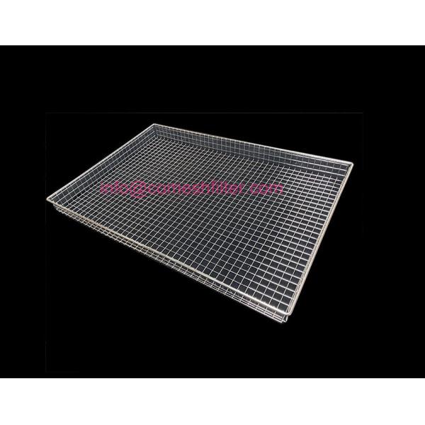 Stainless Steel 304 316 Ultrasonic Disinfection Wire Mesh Grill Food Tray Basket For Frying Steamer Sterilizing Washing