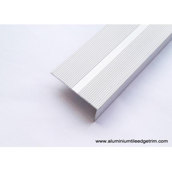 Non Skid Straight Metal Stair Nosing , Wide Edging Stair Step Nosing 