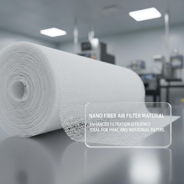 Nano Fiber Air Filter Material Enhanced Filtration Efficiency Air Filtration Media Ideal for HVAC and Industrial Filters