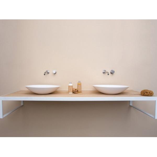 White Color Counter Top Basin / Acrylic Wash Basin Easy To Clean