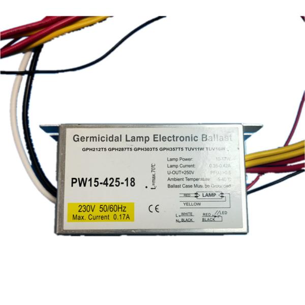 15w Iron UV Lamp Electronic Ballast 220v - 240v For UVC Disinfection