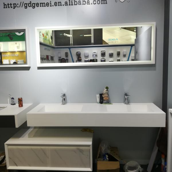 Modern Bathrooms Double Bowl Wall Hung Basin Bathroom Vanity Sink