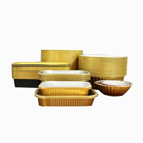 Food Packing Process Type Pulp Moulding Aluminum Foil Oven Tray for Convenient Baking