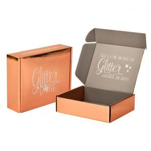 Cheap Custom Paper Rose Gold Metalized Boxes Packaging Metallic Mailer Box for sale