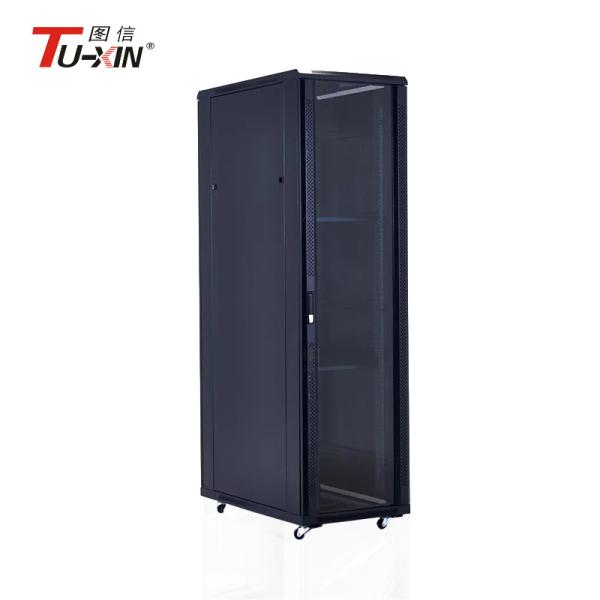 Universal Computer Server Rack 5mm Tempered Glass Door Bearing Capacity 800kg
