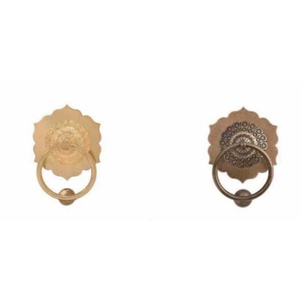 Surface Mount Solid Customized Brass Animal Head Knocker Pull Handle Bronze Ring Handle Antique Lion Head Door Knocker