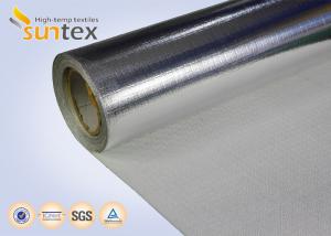 China 0.65mm Foil Aluminized Fiberglass Fabric Flame Resistant Fabric Fiber Glass Safety Apron on sale