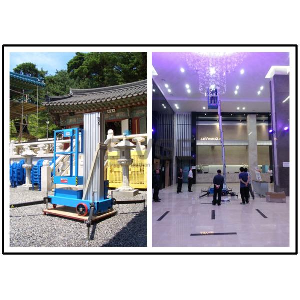 Shopping Centers Vertical Mast Lift 136 Kg Capacity With 8 Meter Platform Height