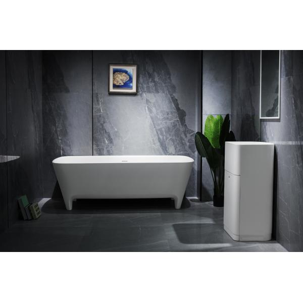 Stone Resin Free Standing Deep Soaker Tub Anti Yellowing Easy To Maintain