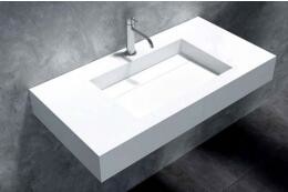 White Wall Hung Basin UV Resistant Anti Yellowing Long Service Span