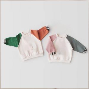 Cheap Toddler Fleece Lined Color Block Sweatshirt 280gsm 16T With 100% Cotton Fleece Fabric for sale