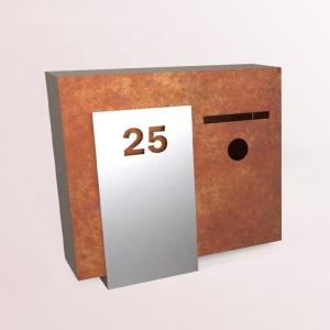 Cheap Outdoor Key Lock Wall Mounted Corten Steel Letter Box Mailbox for sale