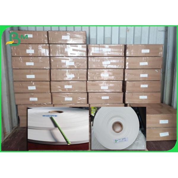 100% Compstable White Paper Wrapping For Drinking Straws 24gsm 26.5mm