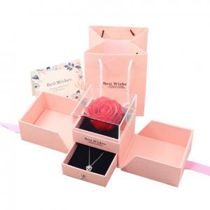Cheap Ribbon Custom Gift Packaging Luxury Full Open Rose Flower Gift Box for sale