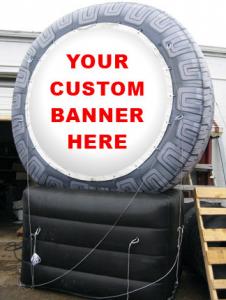 Cheap hot selling inflatable giant standing tire model for sale for sale