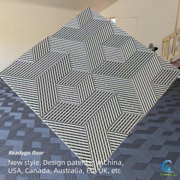 Colorful 18mm Interlocking Workshop Floor Tiles Anti Slip Modular Garage Flooring